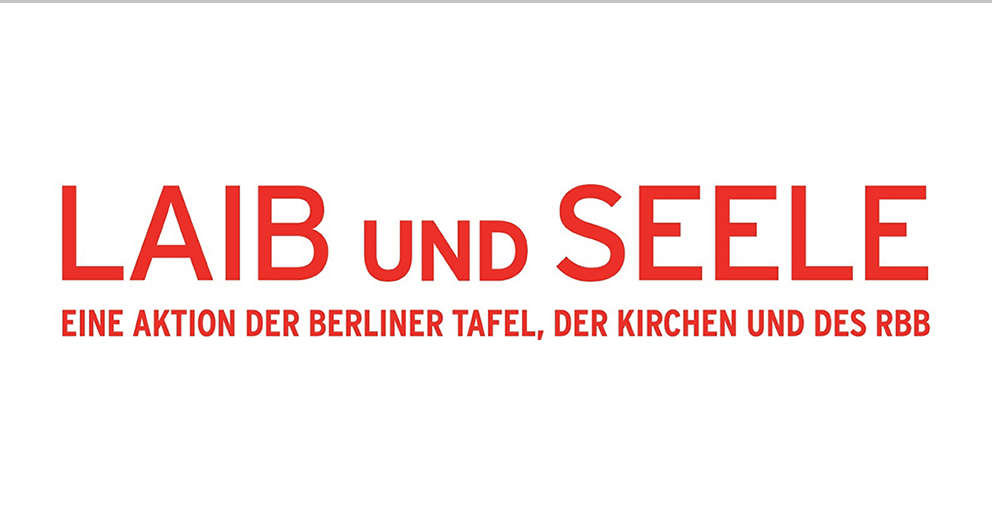 Logo Laib und Seele - Eine Aktion der Berliner Tafel, der Kirchen und des RBB