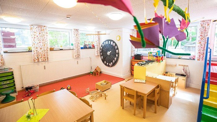 Blick in die Kita an der Schilfdachkapelle